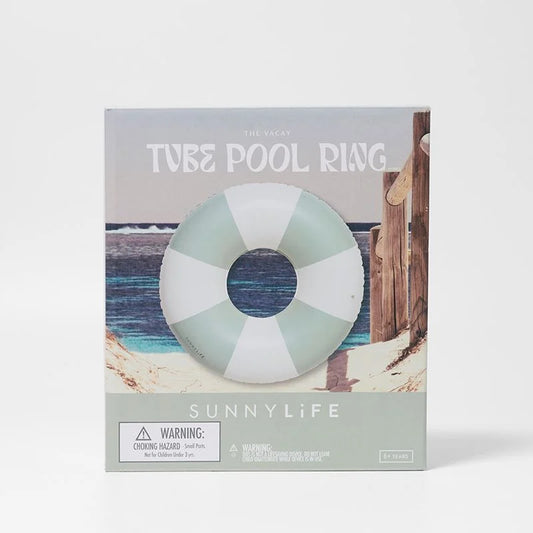 Tube Pool Ring The Vacay Soft Olive Stripe